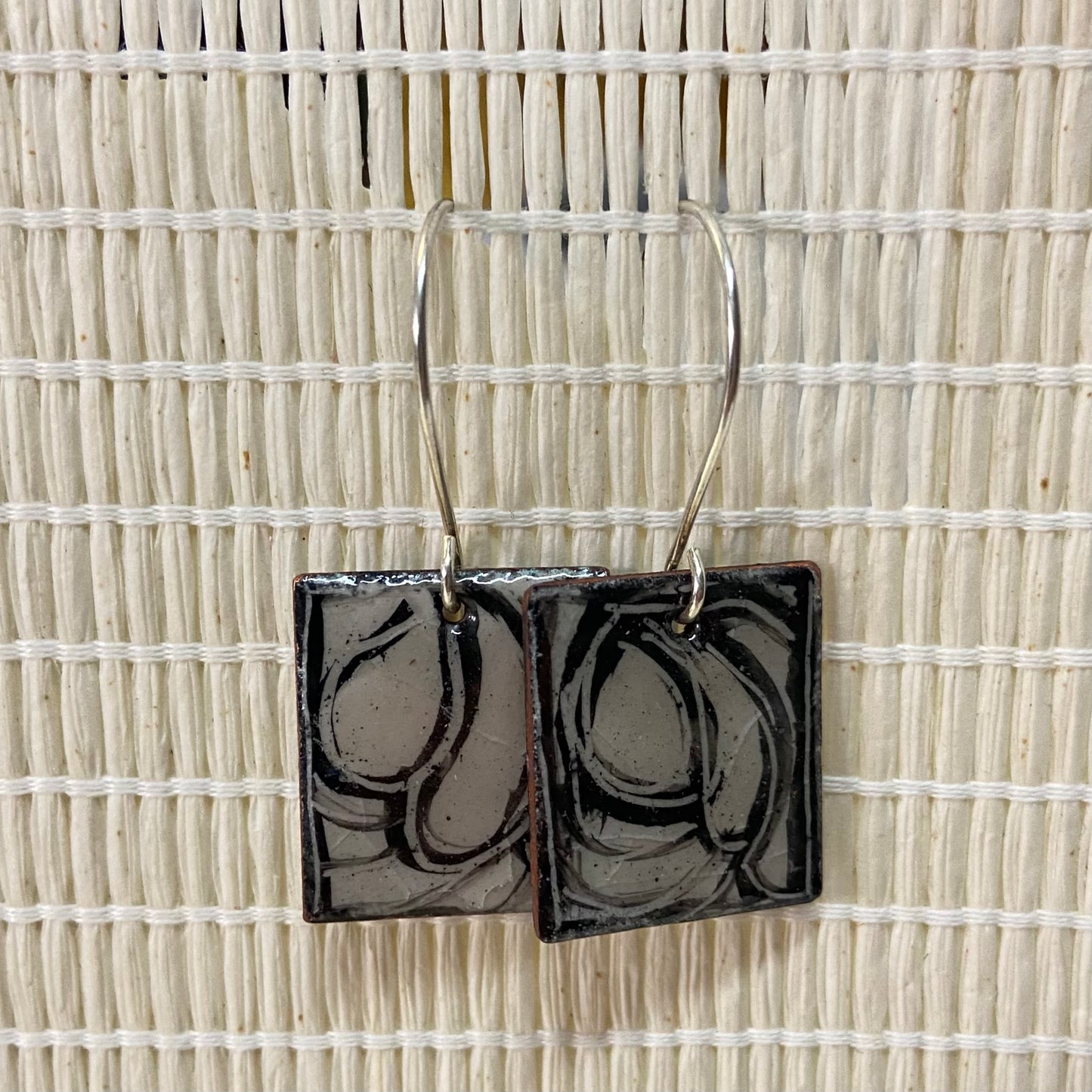 Handpainted Earrings - Enamel on Copper