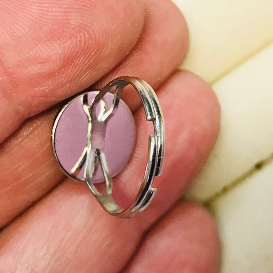 Resin Sparkle Adjustable Rings