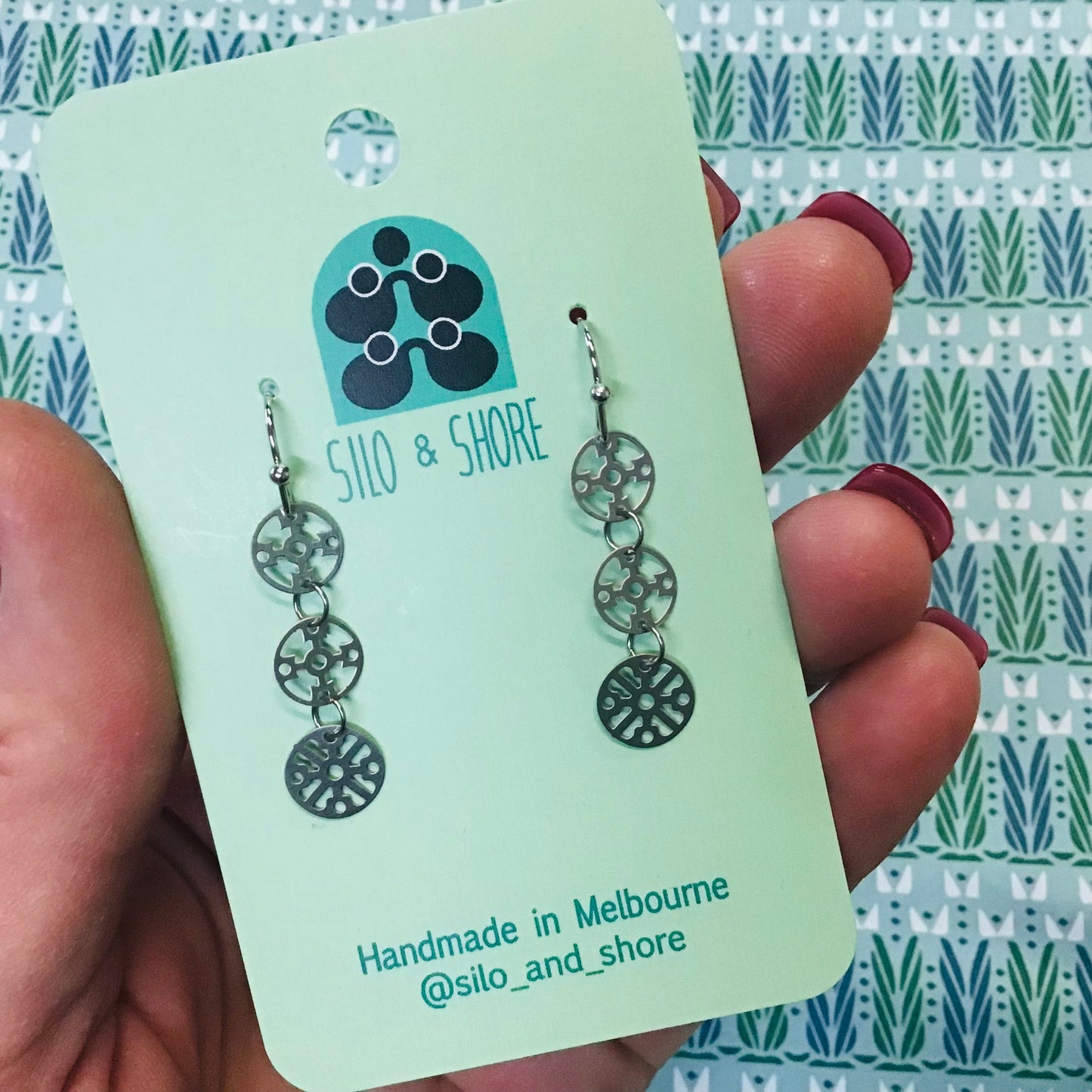 Stainless Steel Statement Earrings - Deco Range