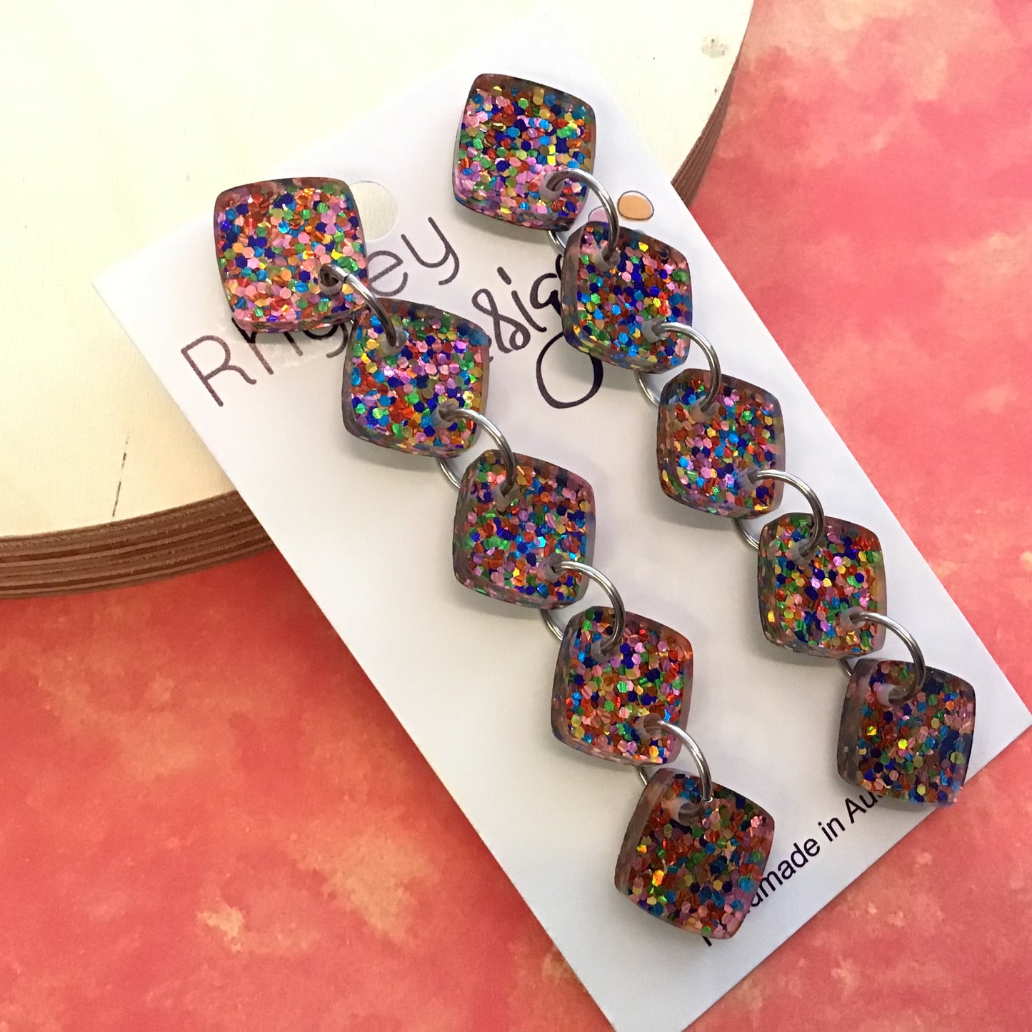 Chain or Confetti Statement Earrings