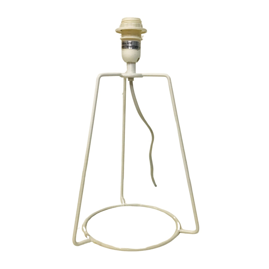 Lamp Base Only - White Wire Tripod Table Lamp