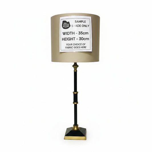 Lamp Base Only - Black and Gold Stick Metal Table Lamp