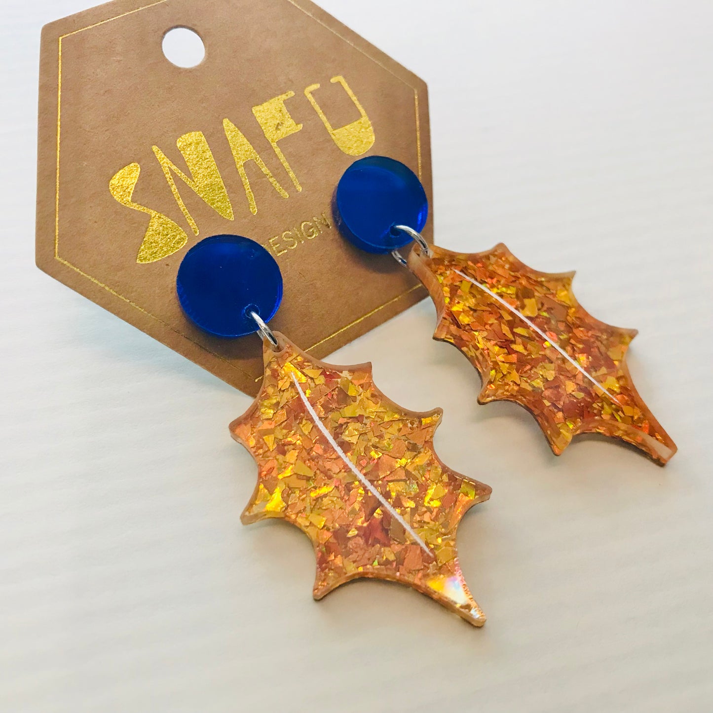 Christmas Holly Stud Earrings