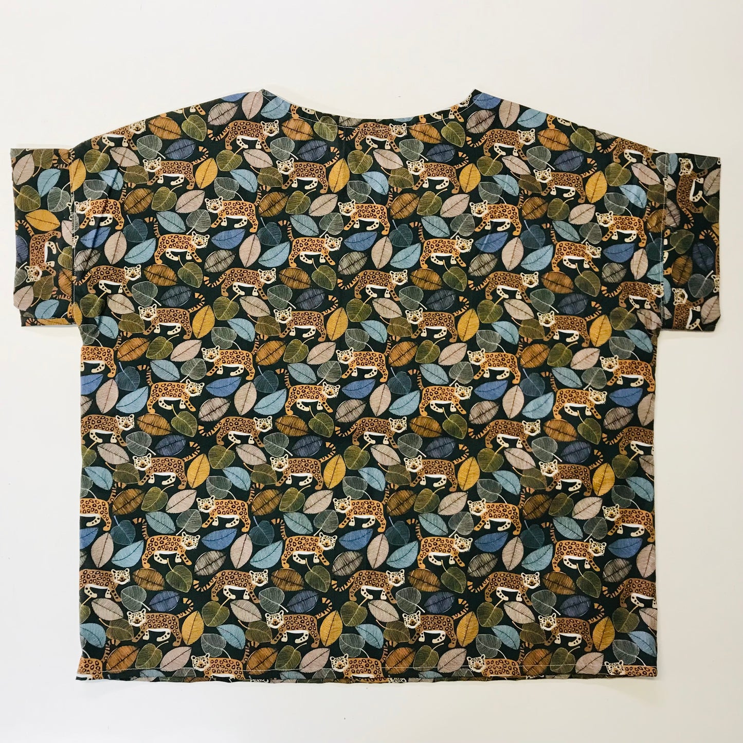 Handmade Women’s Box Top - Cheetah Forest (S/M)