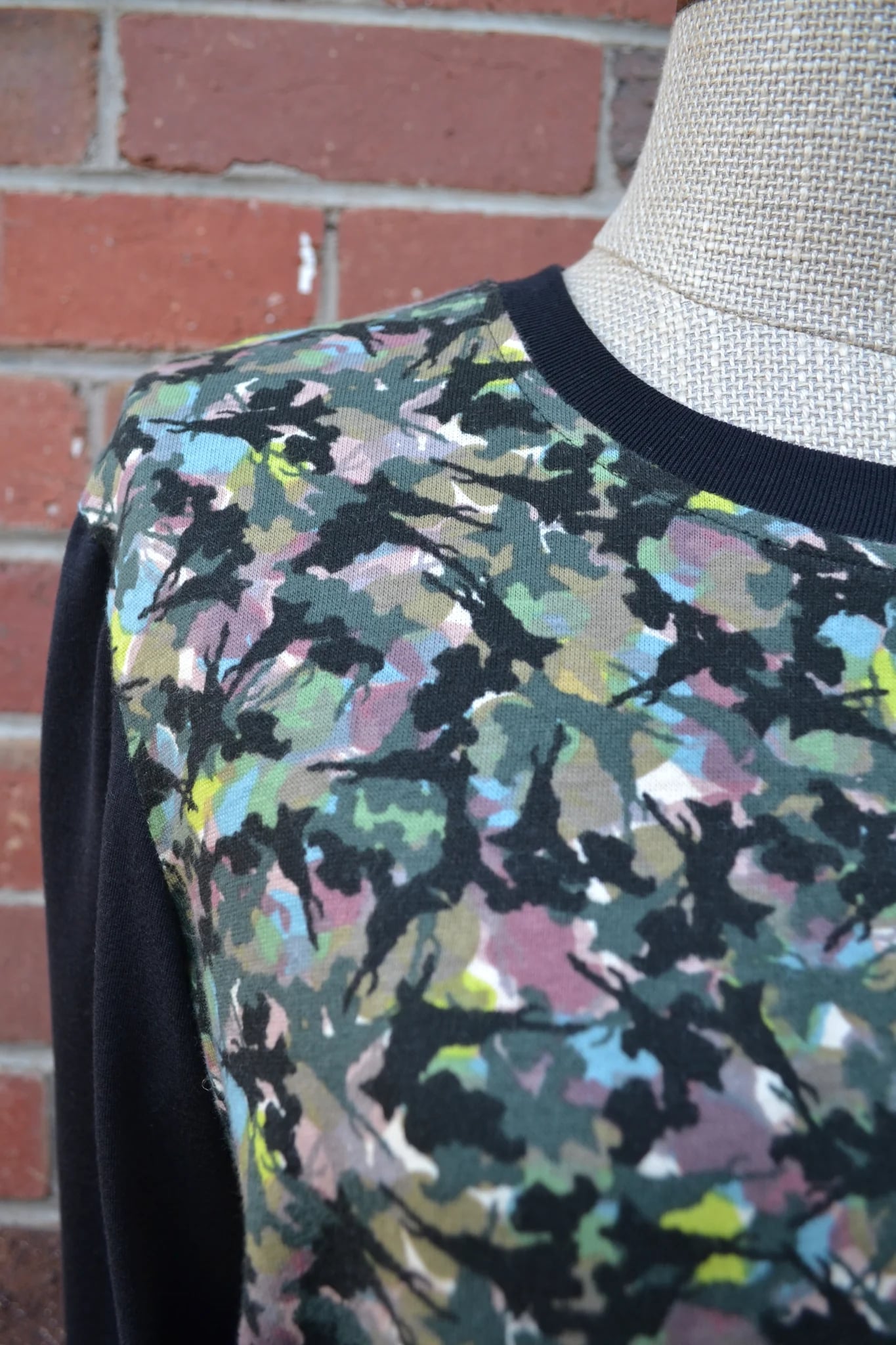 Women's Handmade Basic 3/4 Tee - Cool Camo Linen and Cotton