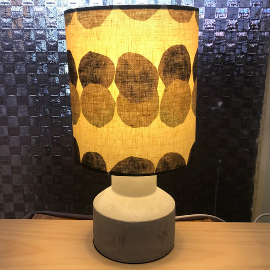 Linen Spots on Concrete Table Lamp