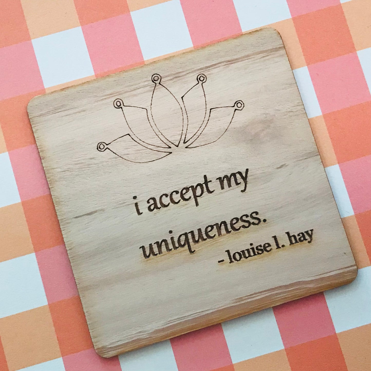 Laser Cut & Engraved Australian Sustainable Timber Individual Coasters