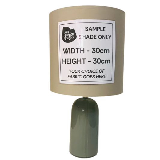 Lamp Base Only - Gloss Grey Rounded Top Ceramic Table Lamp