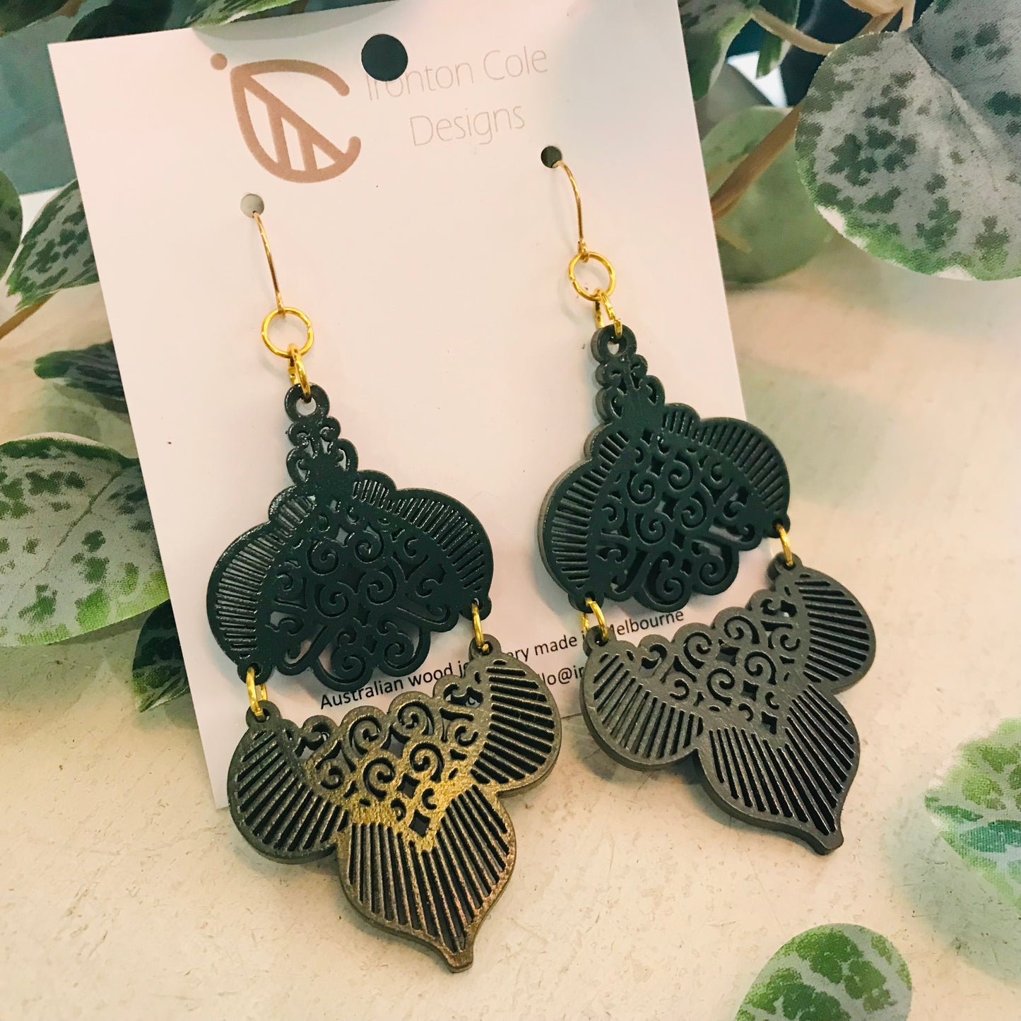 Handpainted Laser Cut earrings - Moroccan Range