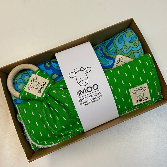 Gift Box - Blanket, Bib & Timber Teether