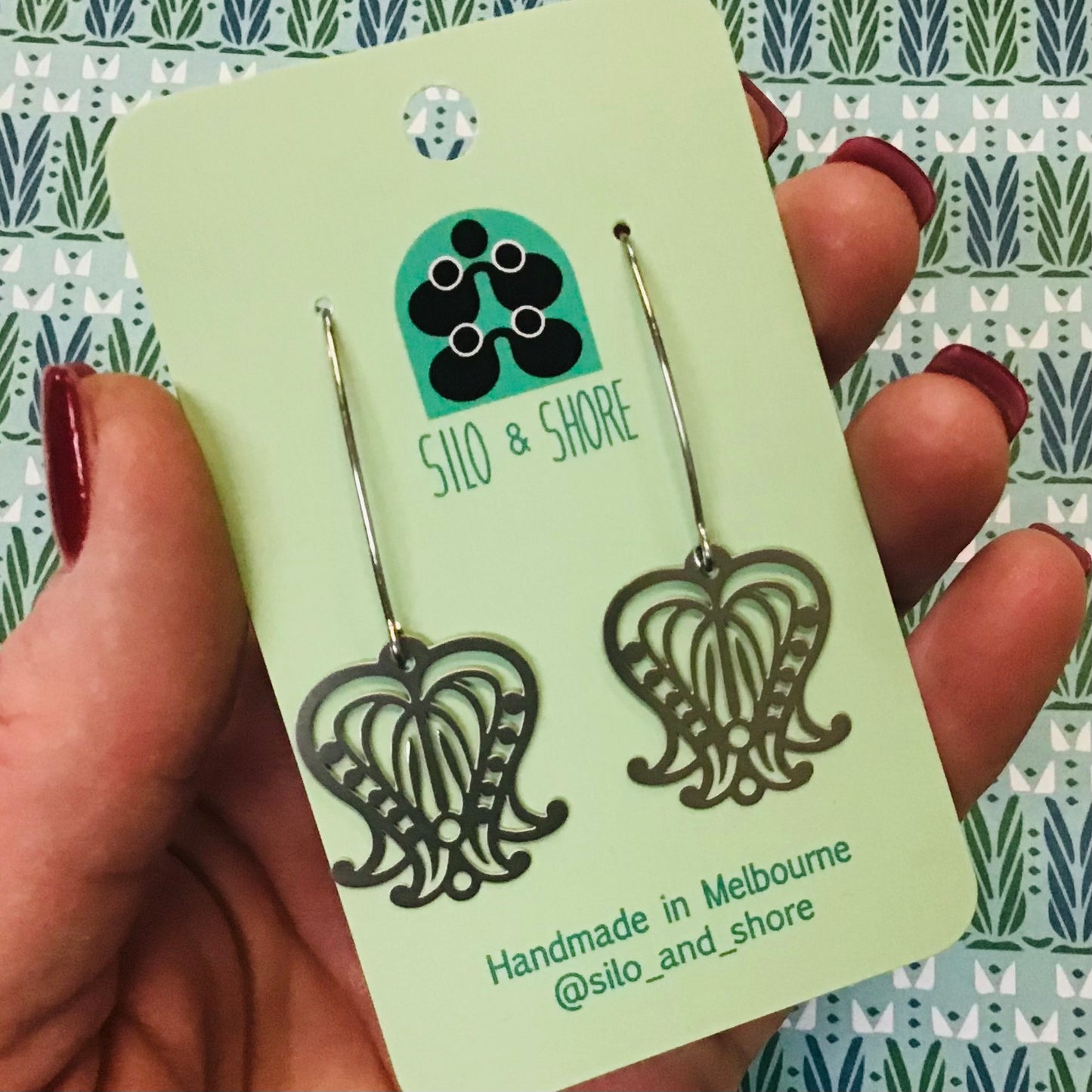 Stainless Steel Statement Earrings - Deco Range