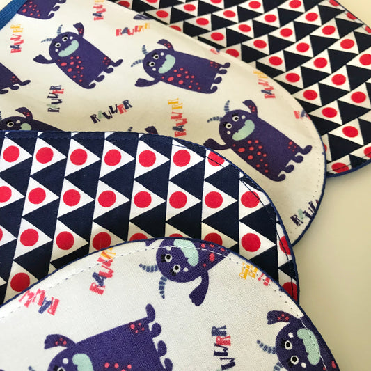 Reusable Eco Sustainable Bunting Flag Nursery Bedroom Wall Decoration - Monsters