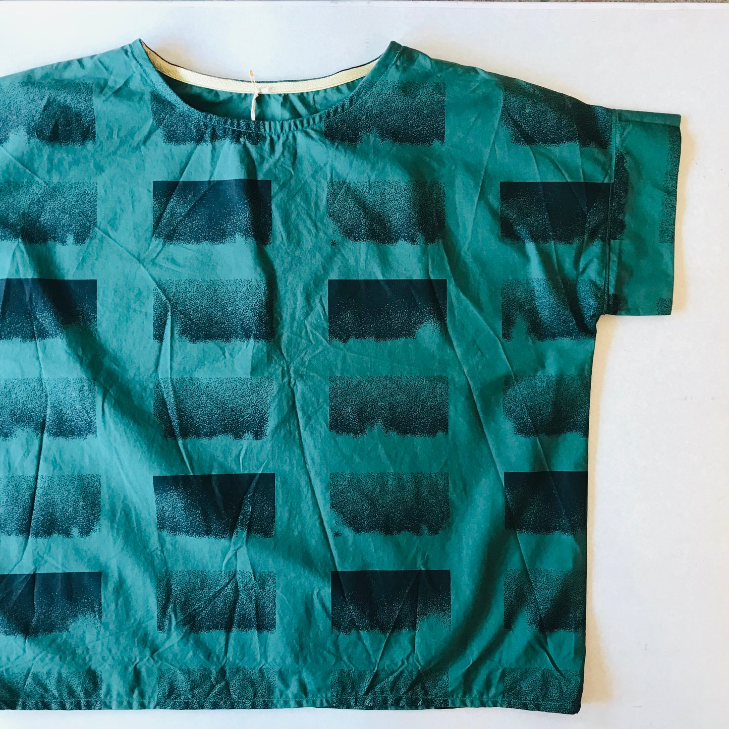 Handmade Women’s Box Top - Forest Shade Check (S/M)