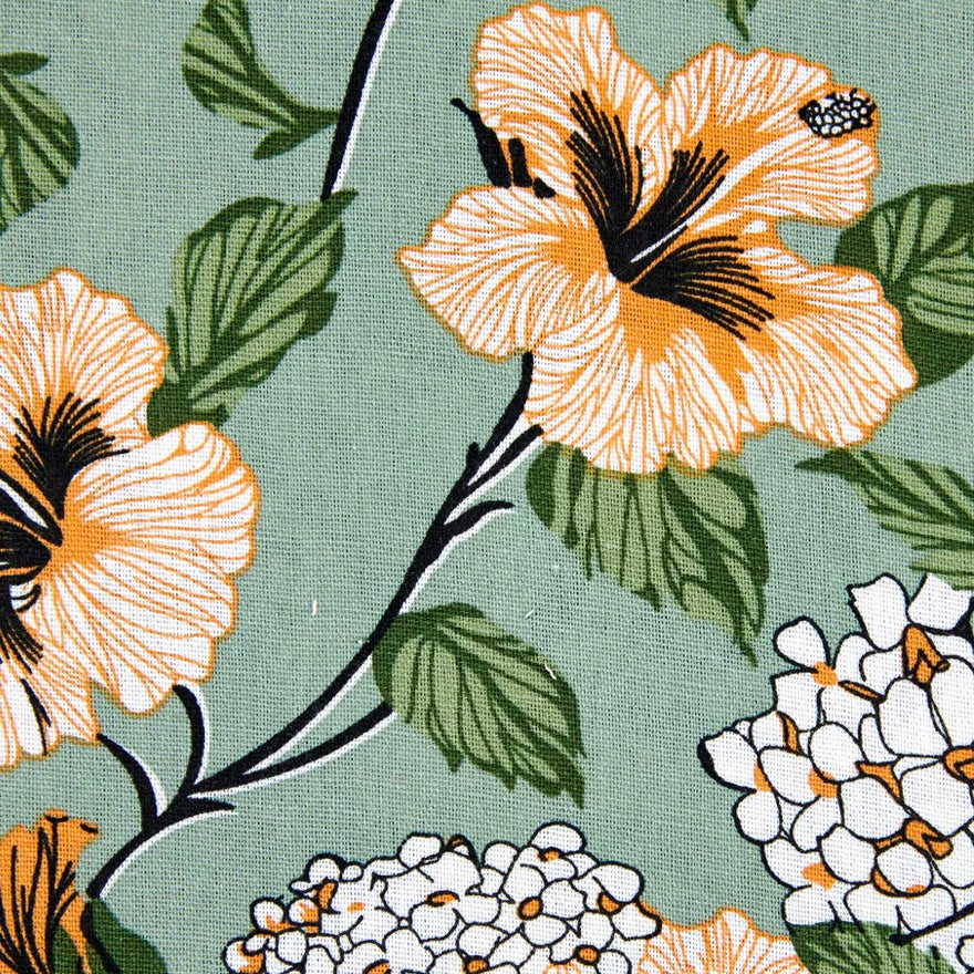 Custom Lamp Shade only - Sage Floral Linen