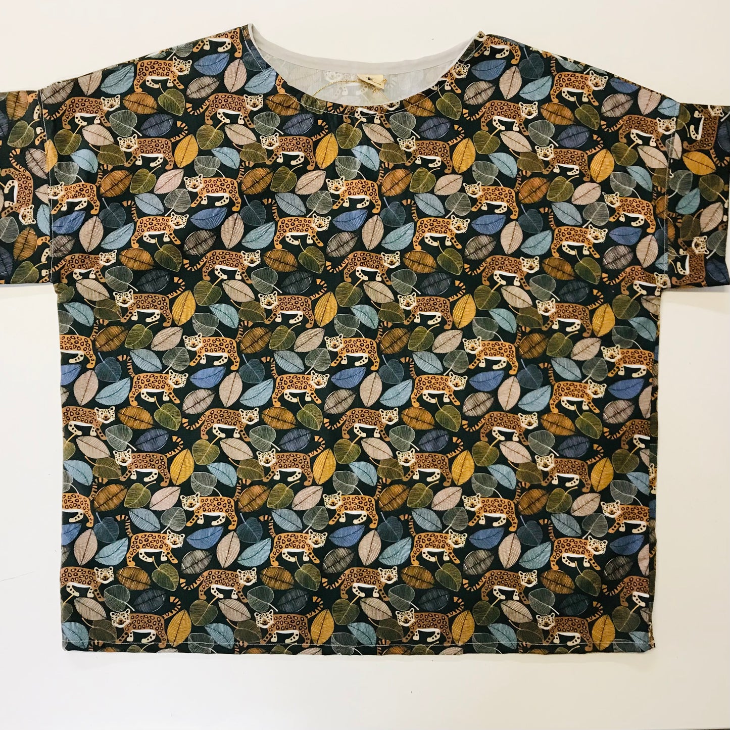 Handmade Women’s Box Top - Cheetah Forest (S/M)
