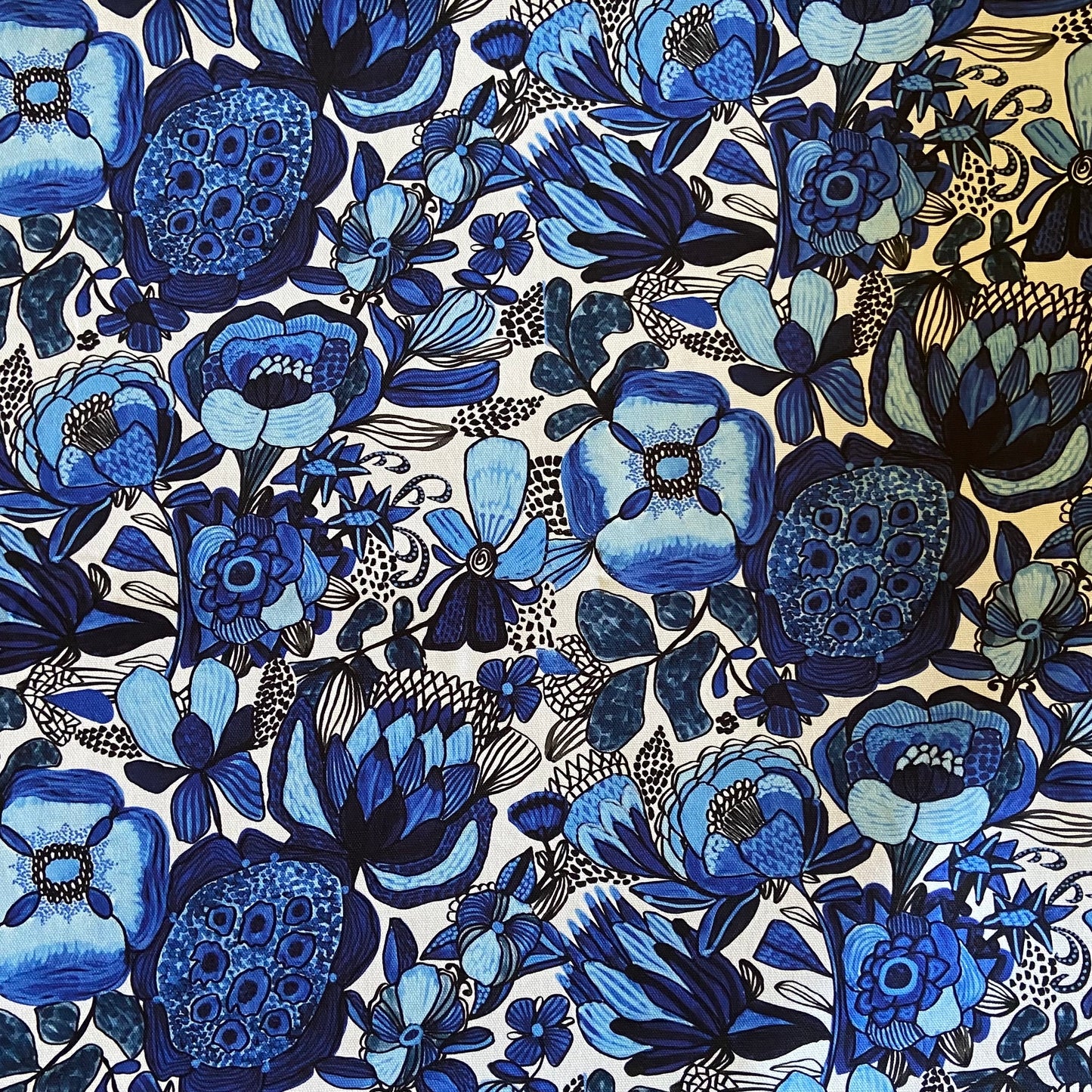 Custom Lamp Shade only - Blue Fleurs