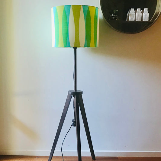 Custom Lamp Shade only - Atomic Surf Waves