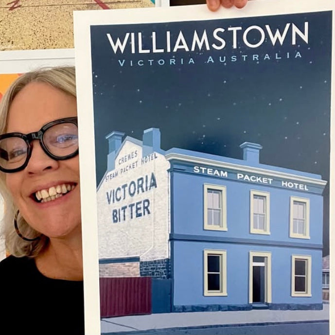 Vintage Poster - Williamstown Steam Packet Night