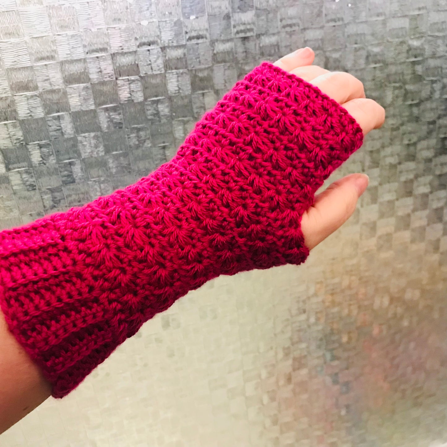 Crochet fingerless gloves - various colours