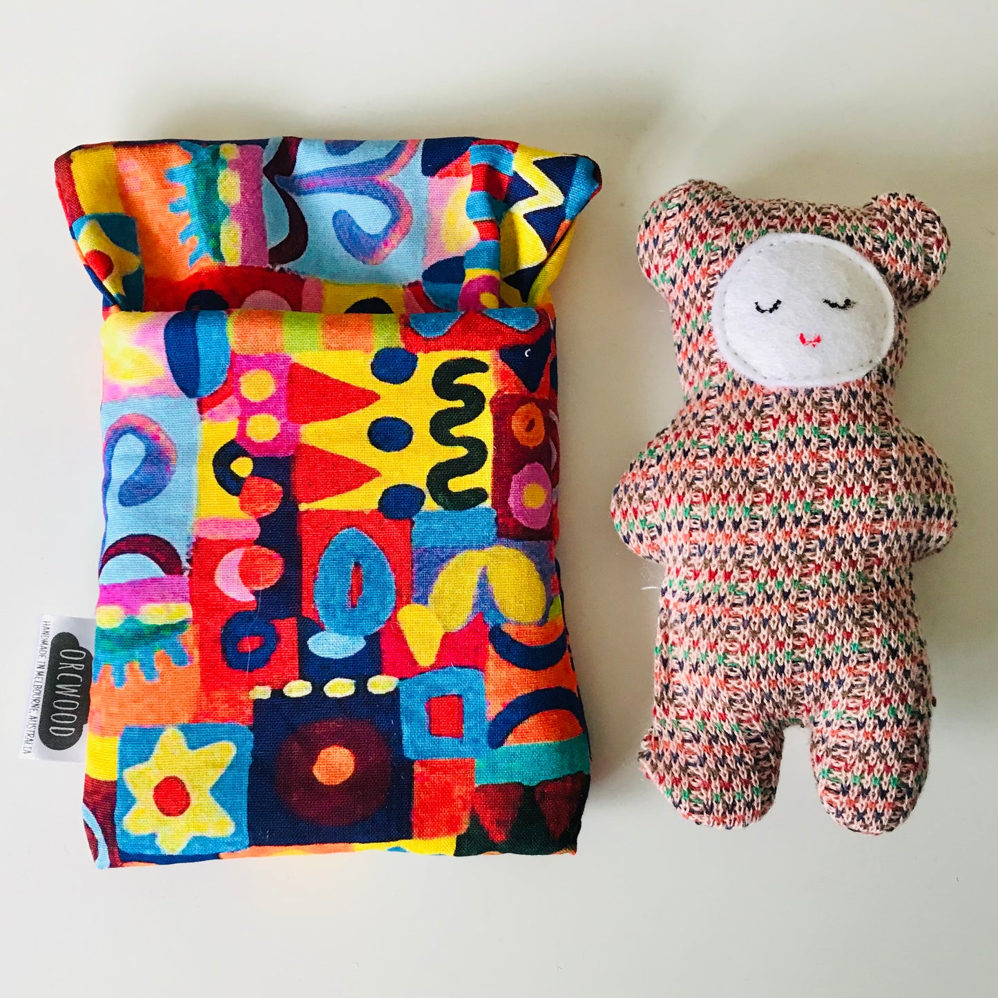 Handmade OOAK Mini Sleepy Bear with Sleeping Bag