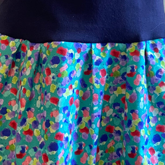 Short Sleeve Winnie Dress - NAVY WITH SPOTS **ON SALE**