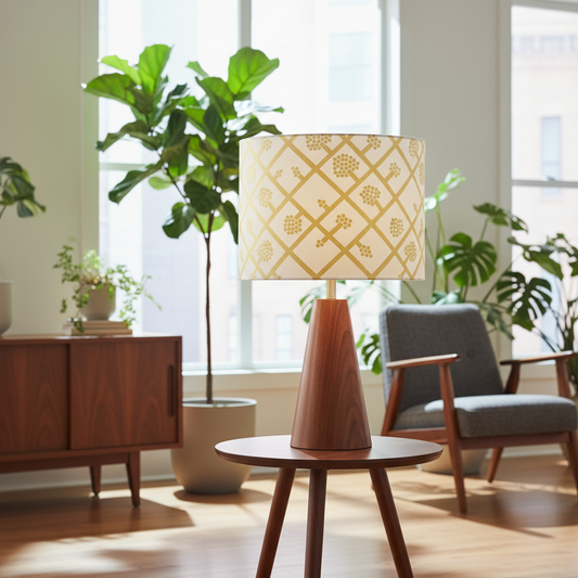 Custom Lamp Shade only - Marimekko Spalje in Biscuit