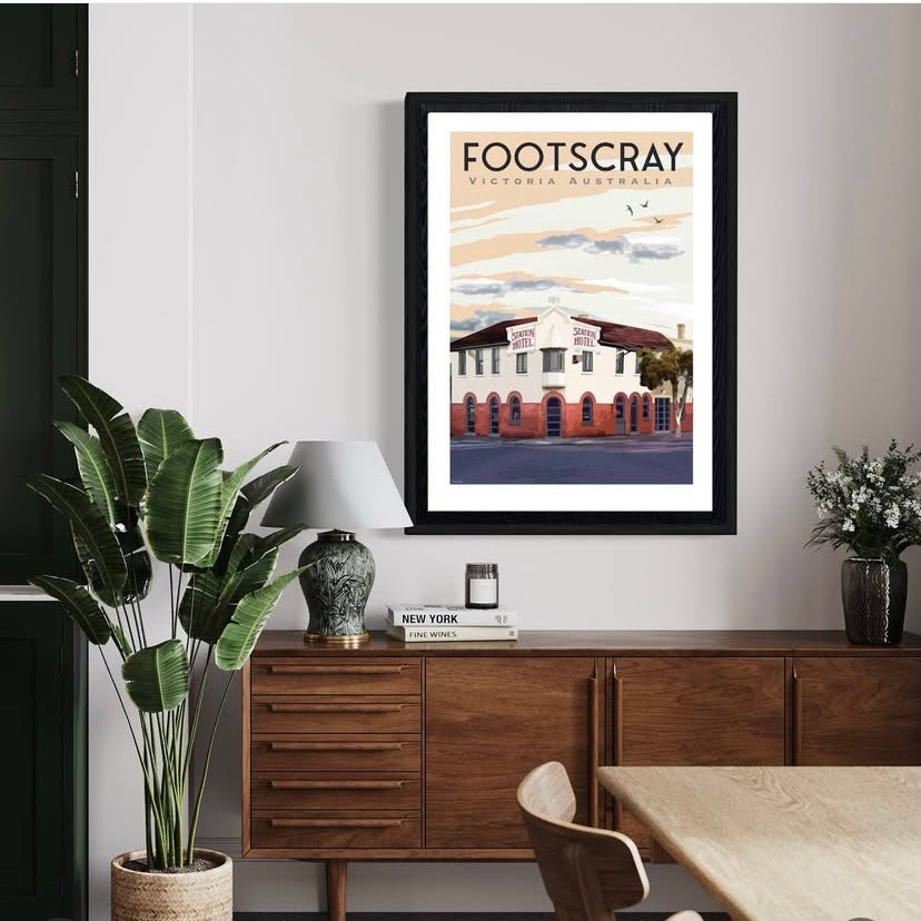 Vintage Poster - Footscray Station Hotel