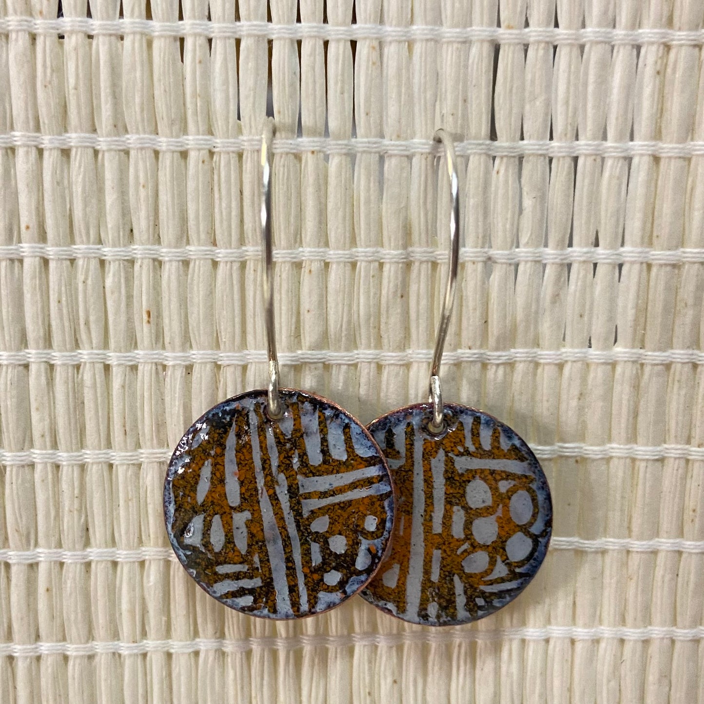 Handpainted Earrings - Enamel on Copper