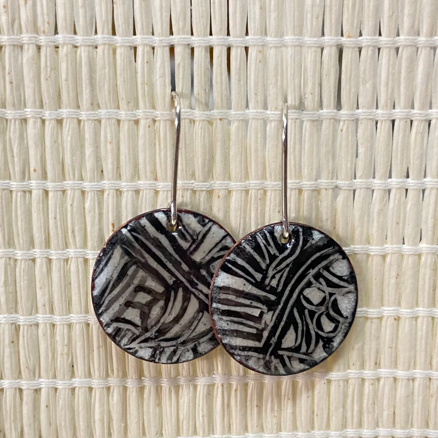 Handpainted Earrings - Enamel on Copper