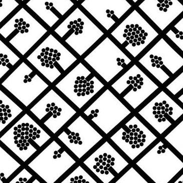 Custom Lamp Shade only - Marimekko Spalje in Black