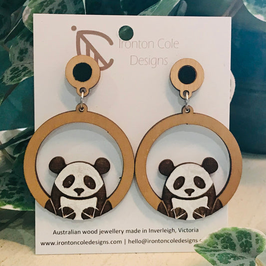 Handpainted Laser Cut earrings - Novelty Studs