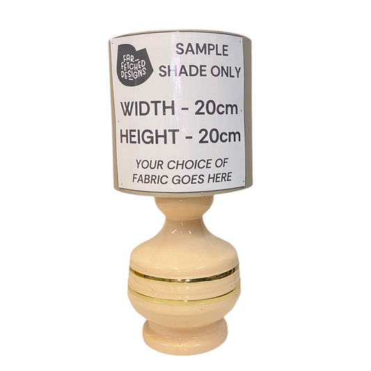 Lamp Base Only - Cream Pot Belly Ceramic Table Lamp