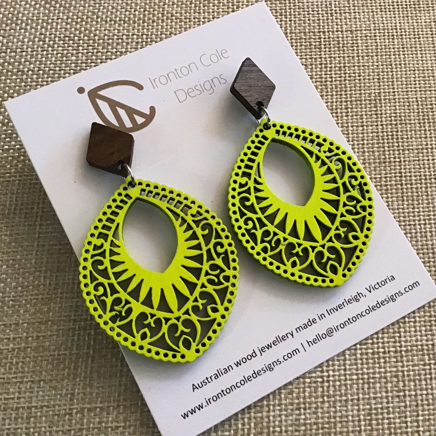 Handpainted Laser Cut earrings - Moroccan Range