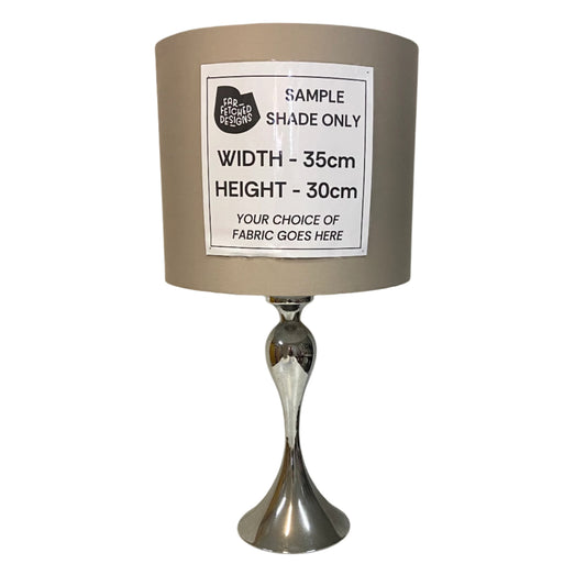 Lamp Base Only - Vintage Aged Chrome Table Lamp