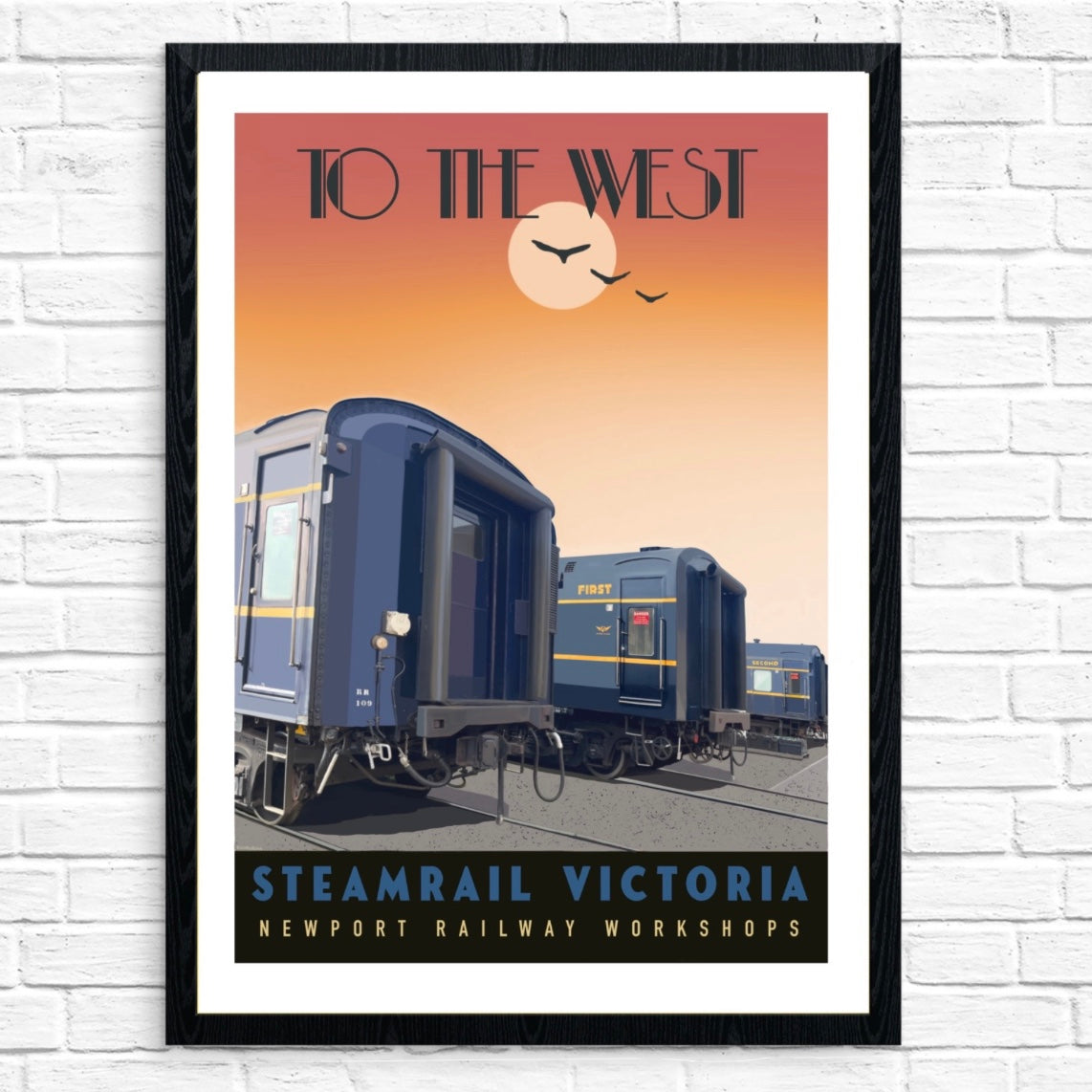 Vintage Poster - Newport Railway Workshops To The West Steamrail Victoria