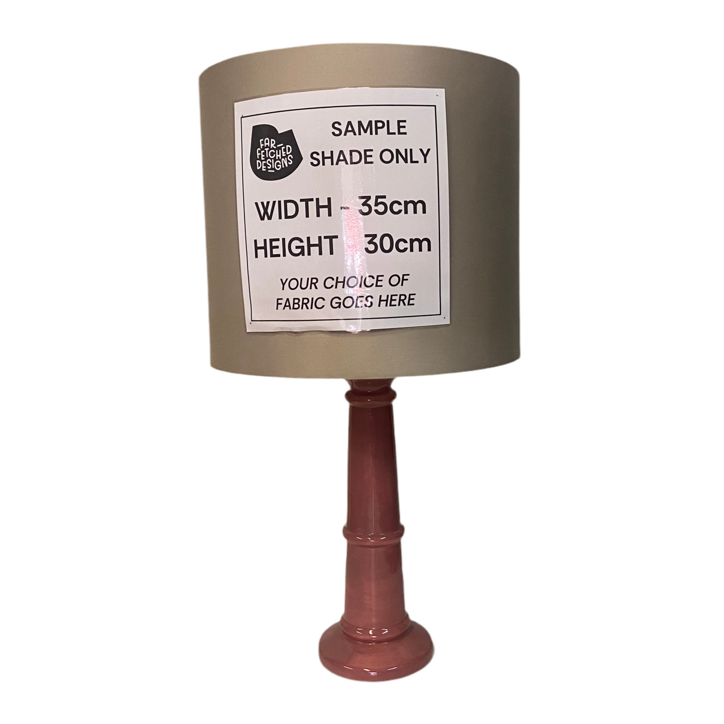 Lamp Base Only - Dusty Pink Mid Century Ceramic Table Lamp