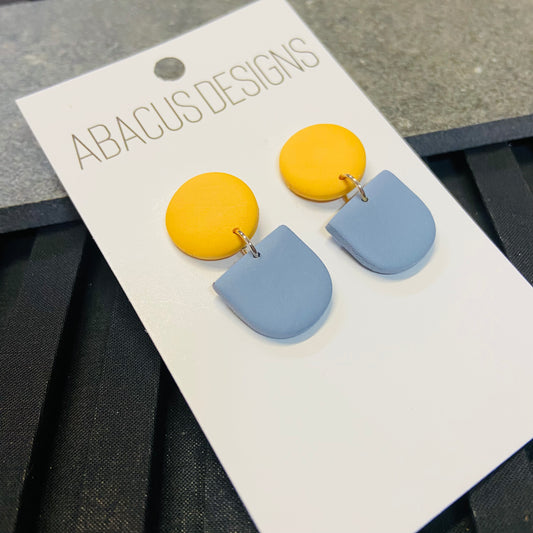 Handmade Polymer Clay Earrings - Duo Form