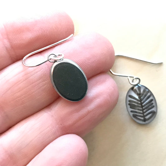 Australian flora Resin & Sterling Silver Earrings - small