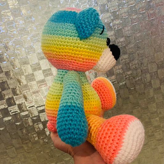 Rainbow Bear Crochet Toy