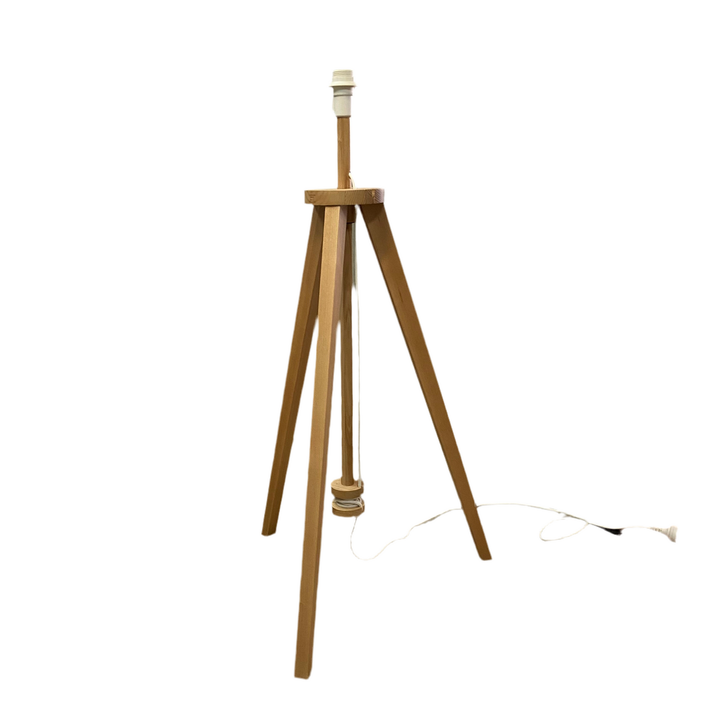 Adjustable Tripod Floor Lamp with Monstera Mist Shade