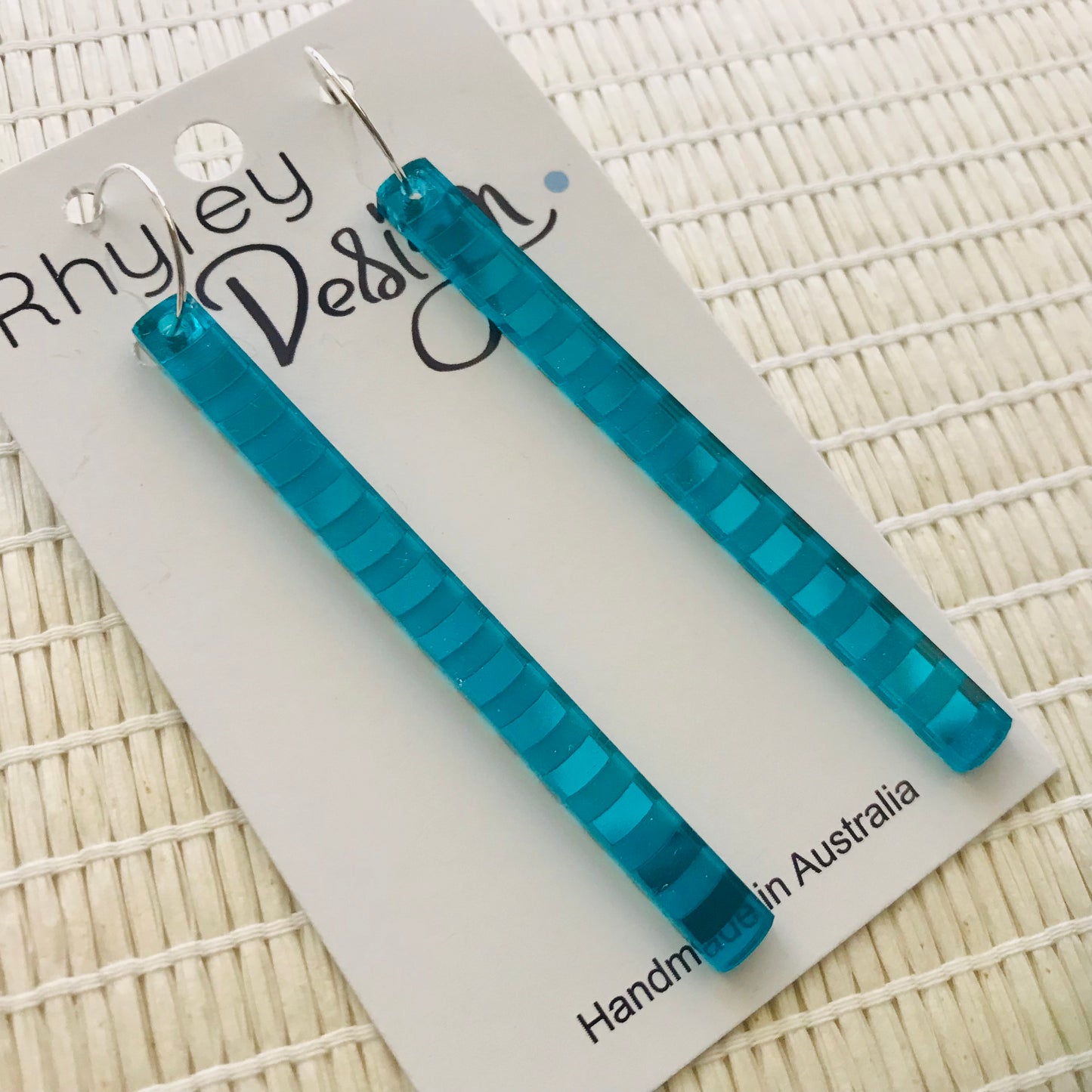 Mirror Rod Statement Earrings