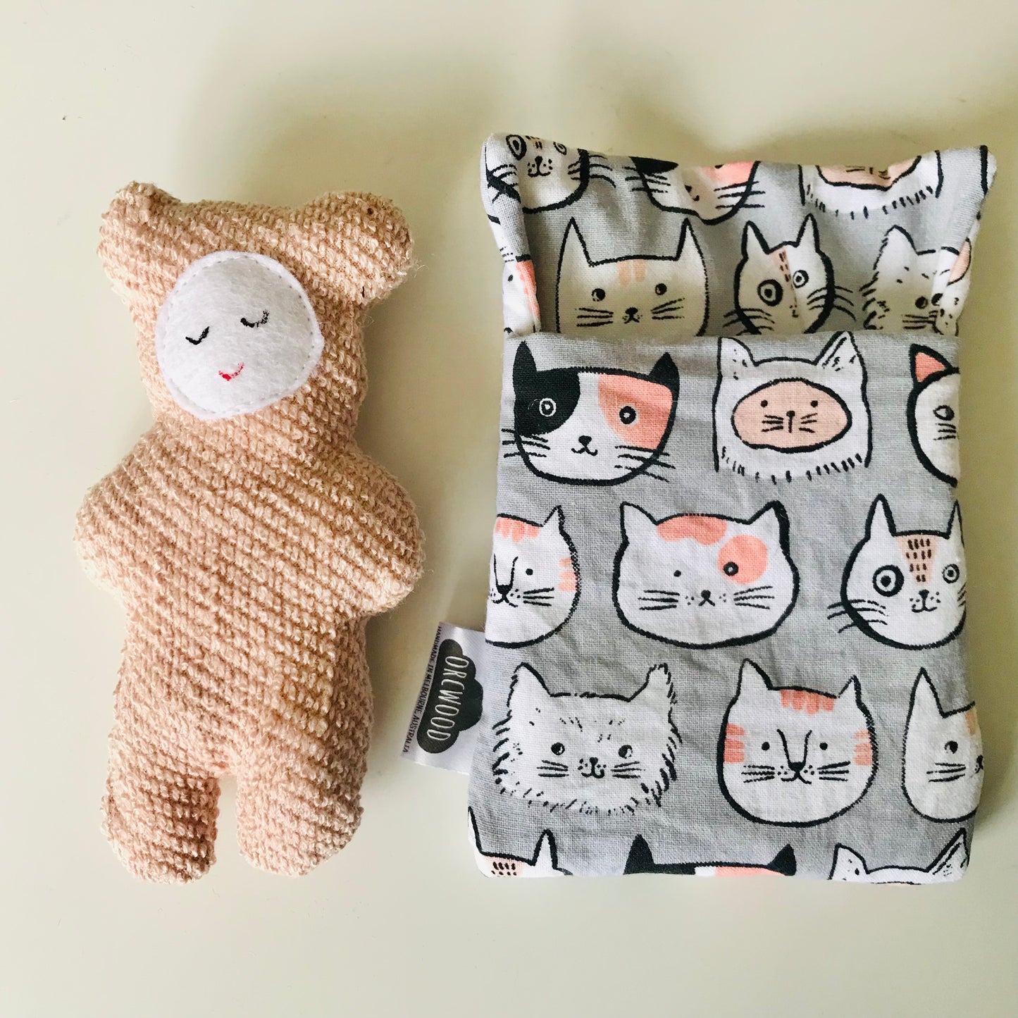 Handmade OOAK Mini Sleepy Bear with Sleeping Bag