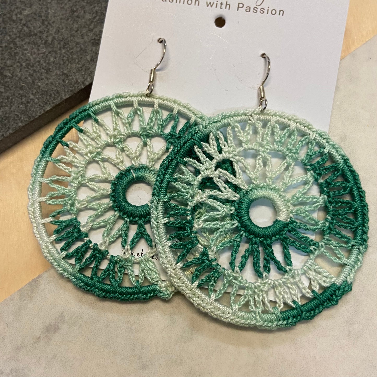 Handcrafted Crochet Sphere Earrings