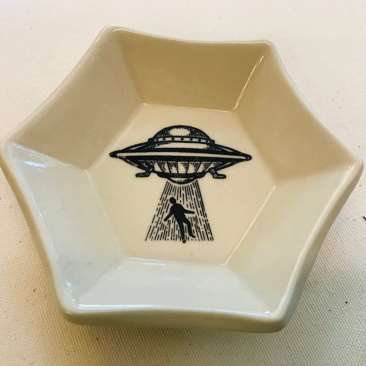 Handthrown Pottery Hexagon & Triangle Trinket Dishes