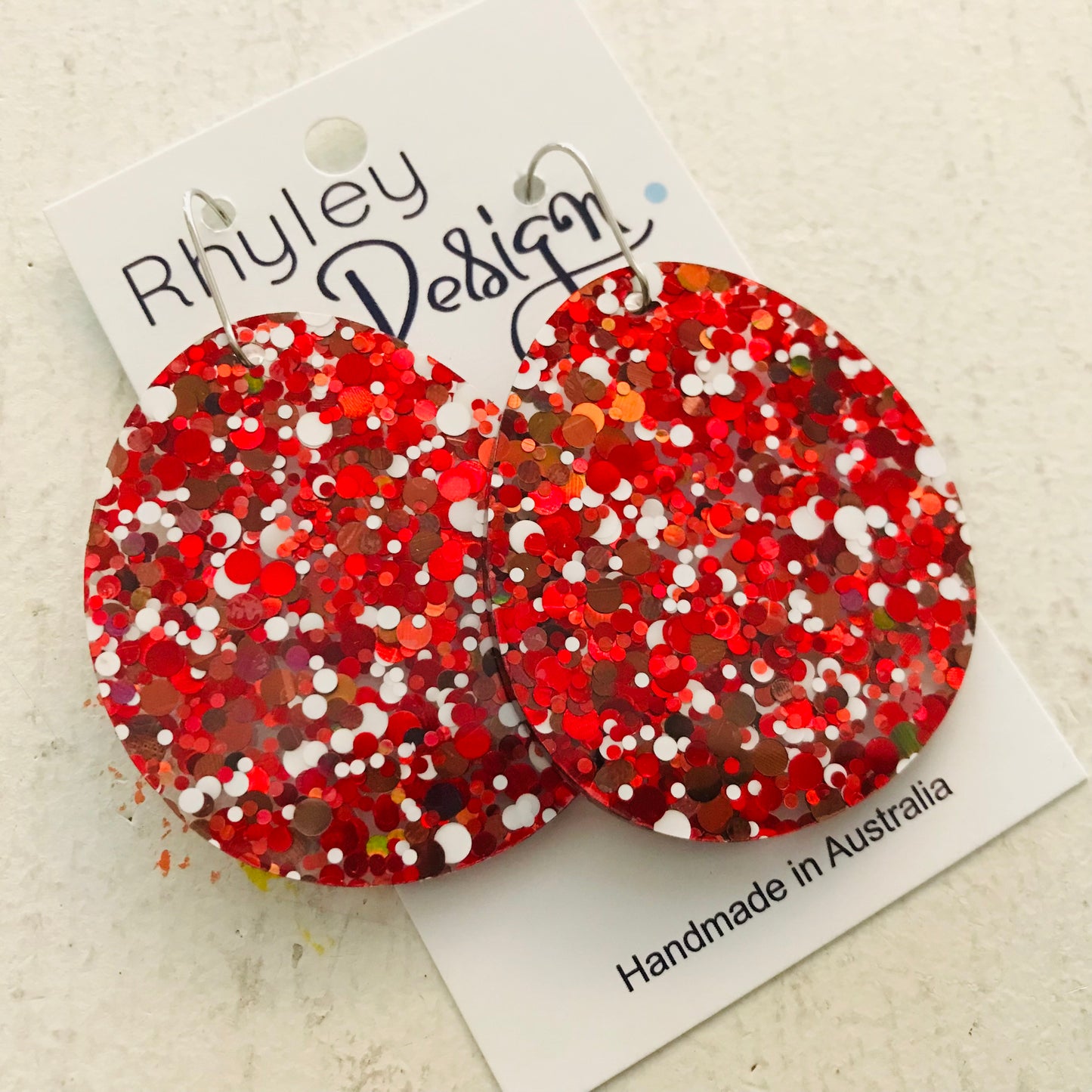 Bold Perspex Disc Earrings