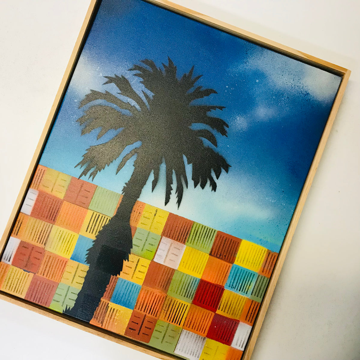 Spray paint on Canvas Original Artwork Yarraville Gardens Far