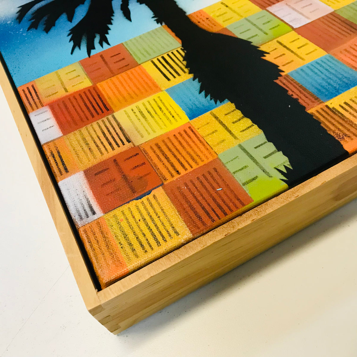 Spray paint on Canvas Original Artwork Yarraville Gardens Far