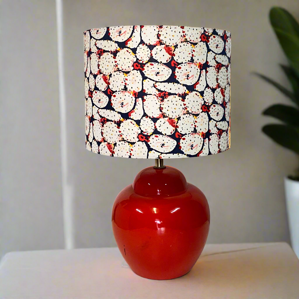 Custom Lamp Shade only - Prickly Pear on Navy