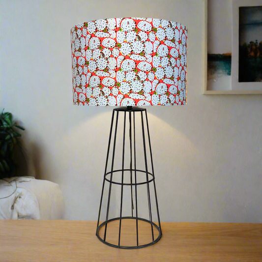 Custom Lamp Shade only - Prickly Pear on Orange