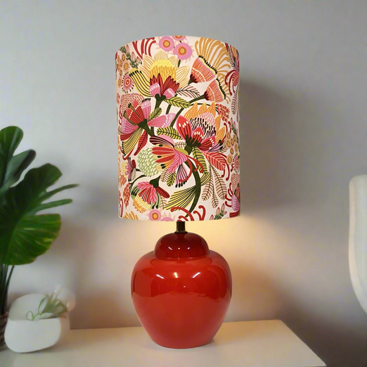 Custom Lamp Shade only - Wild Proteas Pink